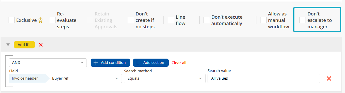 Workflow Escalation Checkbox in Workflow Page